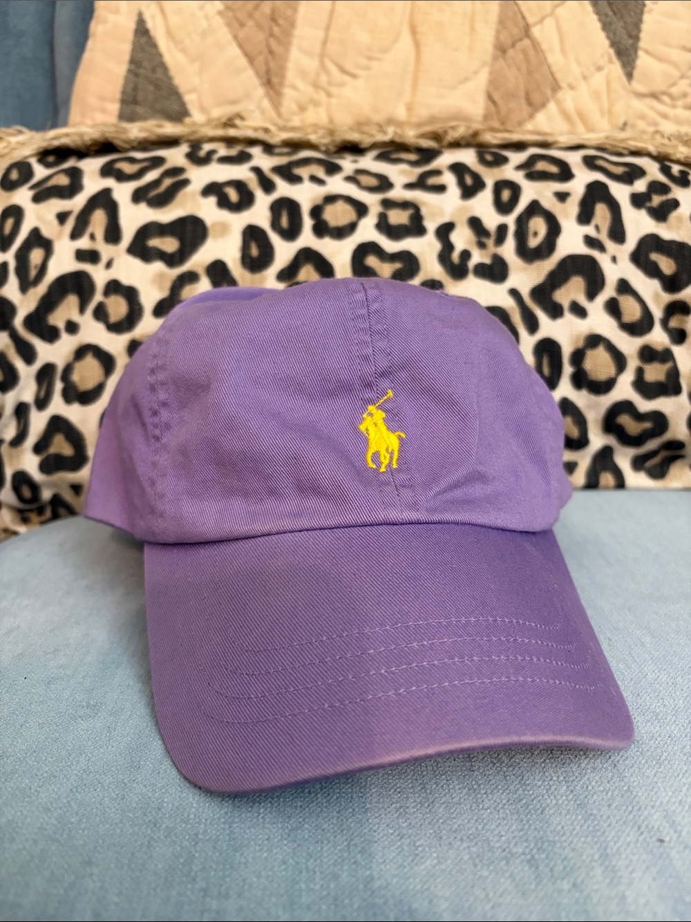 Polo by Ralph Lauren Women’s Purple Cap with Yellow Polo Pony